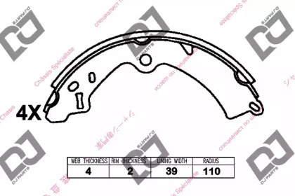 Комлект тормозных накладок DJ PARTS BS1391